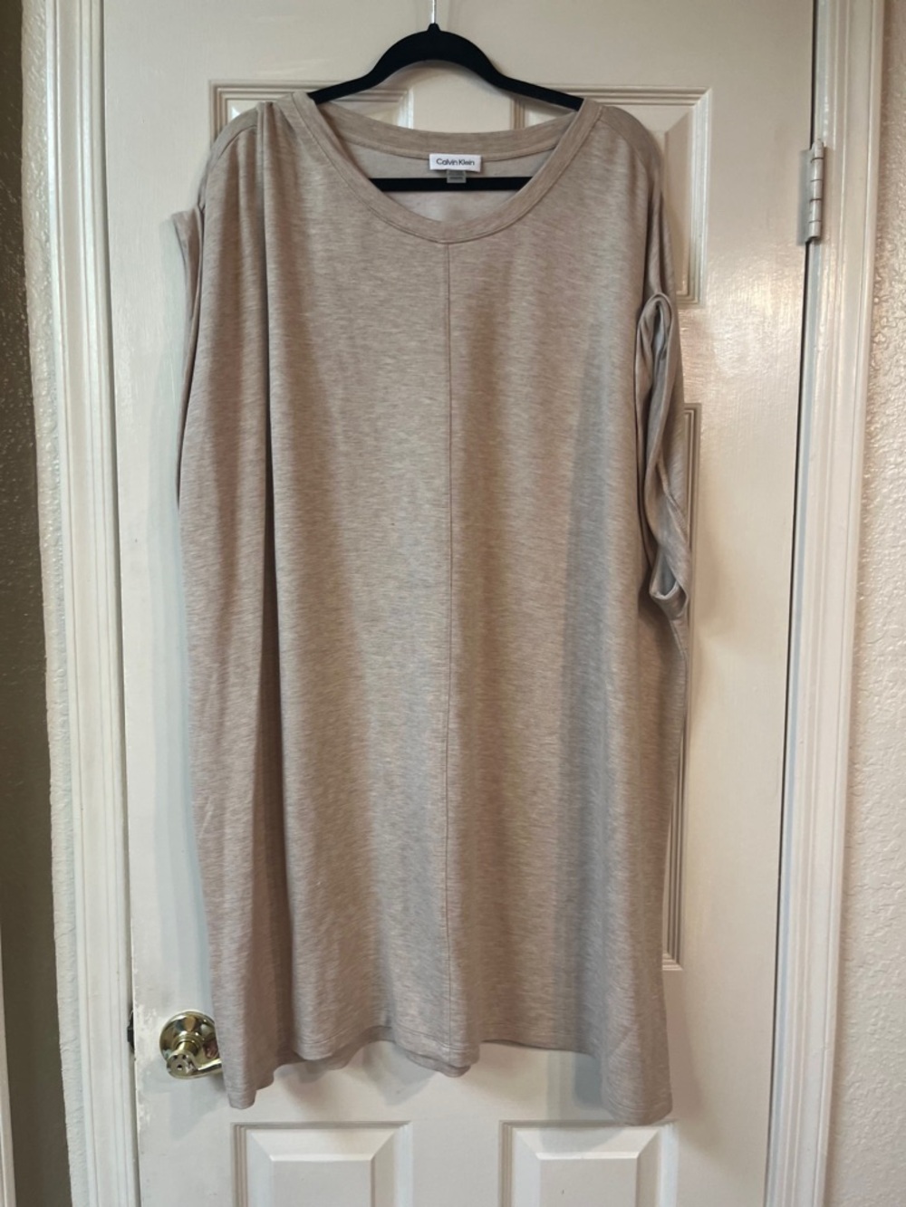 Calvin Klein Neutral Beige Crewneck Tunic